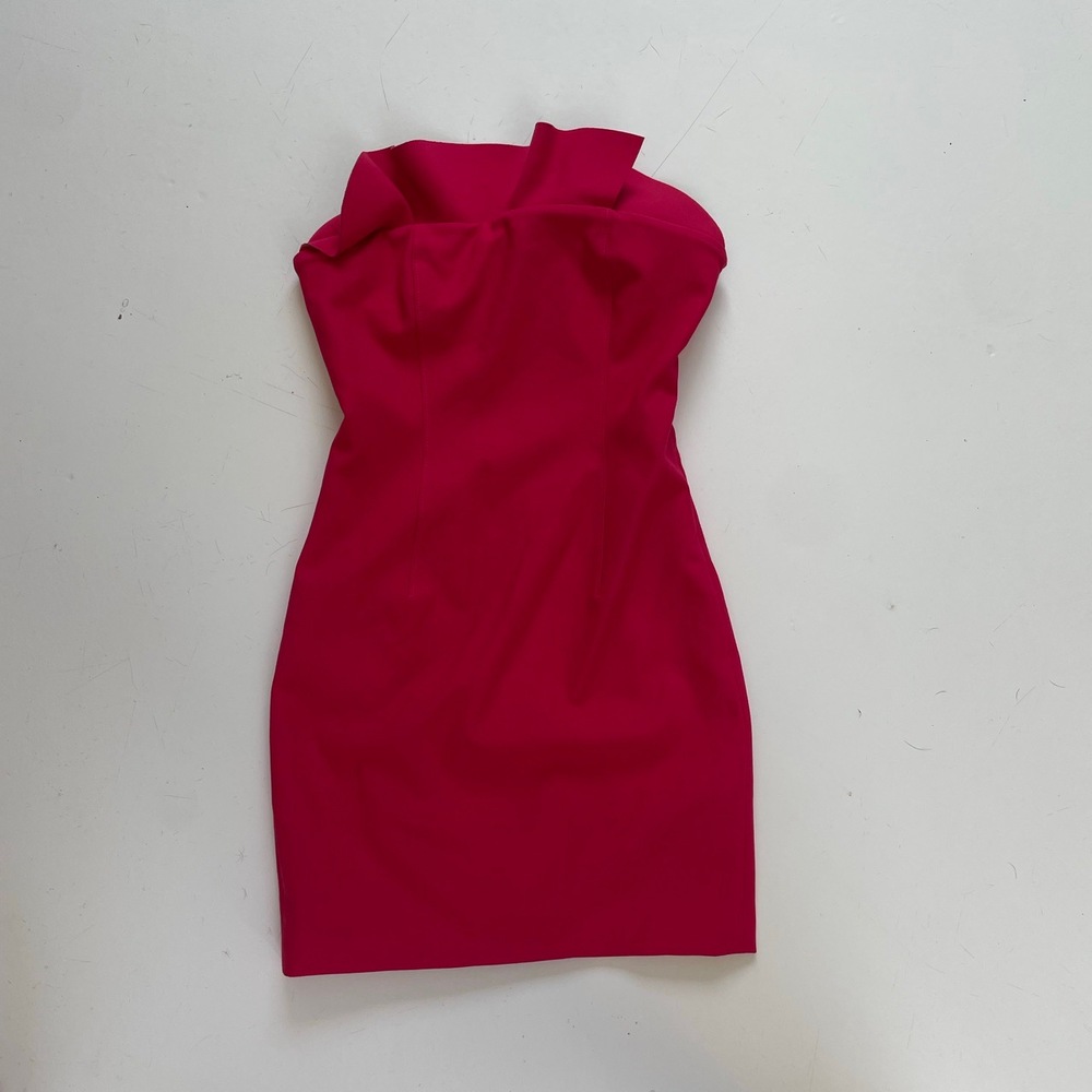 Cinq À Sept Dress ruffled strapless Womens 4 pink Strapless Mini Ruffle